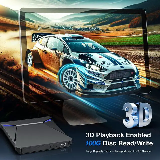 Alt view image 5 of 7 - WERLEO 5 in 1 External Blu-ray Burner Drive, USB 3.0 & Type-C DVD/CD/Blu ray Burner Writer with SD/TF Card Reader, Supports 100GB Discs R/W for Windows, Linux, macOS (PC/Laptop/Desktop)
