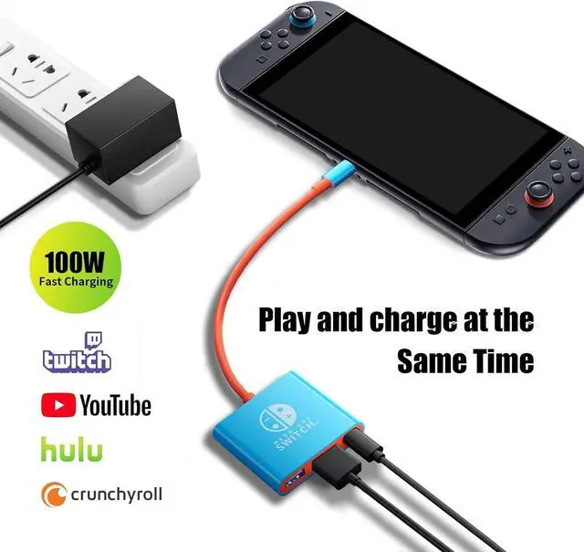 Alt view image 6 of 7 - WERLEO USB C to HDMI Adapter for Switch 2, Dock 3 in 1 TV Switch Adapter with 4K HDMI Cable, 100W Type C Charging, Compatible with Switch 2, N Switch, Steam Deck, Smartphones, PC