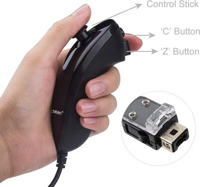 Alt view image 3 of 7 - WERLEO Motion Plus Wii Controllers 2Packs with Nunchucks, Wii Remote Controllers Compatible for wii and Wii U with Built in Motion Plus