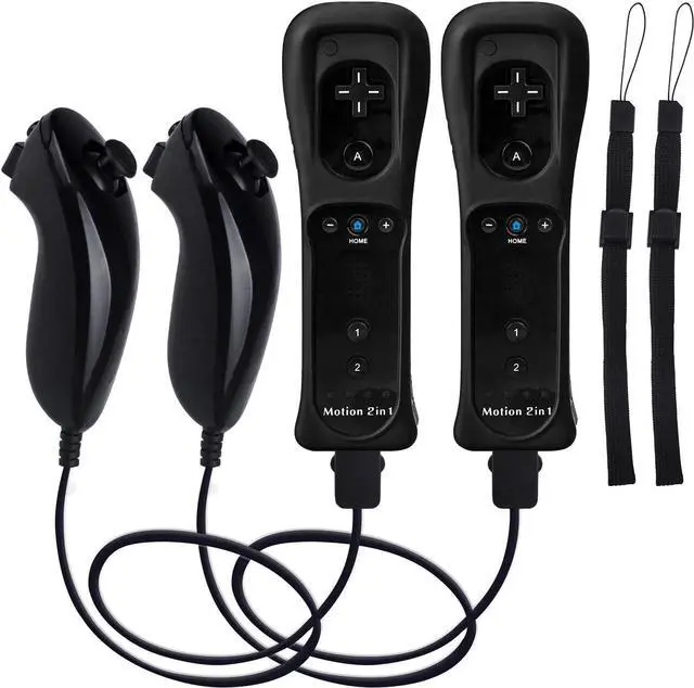 Main image of WERLEO Motion Plus Wii Controllers 2Packs with Nunchucks, Wii Remote Controllers Compatible for wii and Wii U with Built in Motion Plus