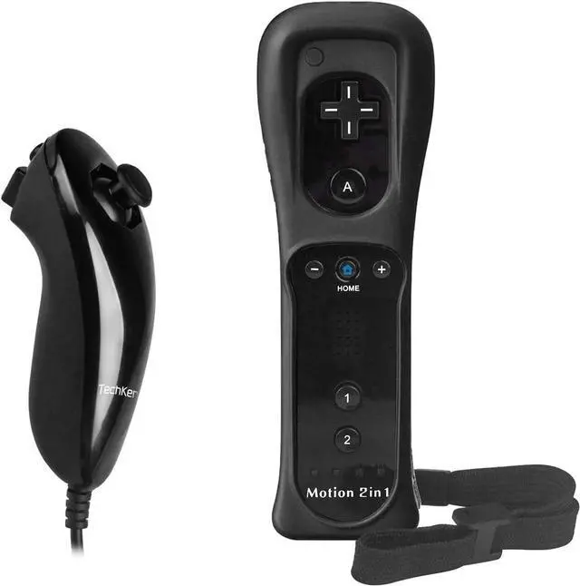 Alt view image 4 of 7 - WERLEO Motion Plus Wii Controllers 2Packs with Nunchucks, Wii Remote Controllers Compatible for wii and Wii U with Built in Motion Plus