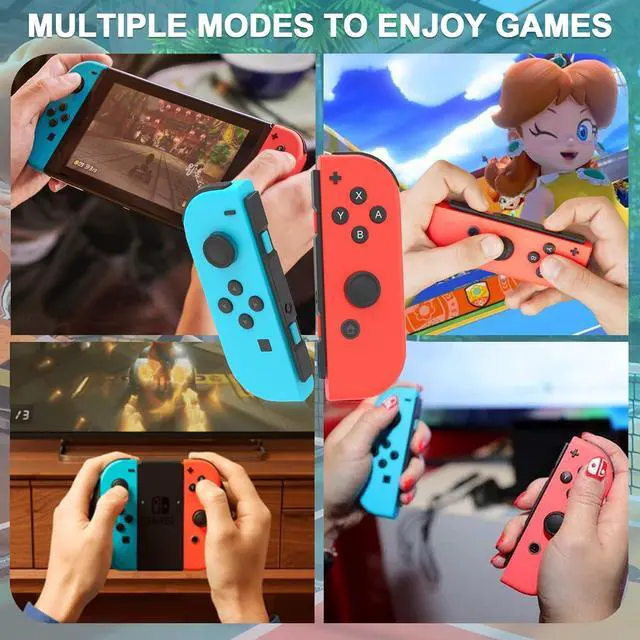 Alt view image 6 of 7 - WERLEO Replacement for Switch Controller Work with Switch/Lite/OLED,Wireless Gamepad Support Dual Vibration,6-Axis Gyro,Wake-up,Motion Controls,Screenshot, L/R Red