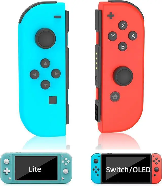 Main image of WERLEO Replacement for Switch Controller Work with Switch/Lite/OLED,Wireless Gamepad Support Dual Vibration,6-Axis Gyro,Wake-up,Motion Controls,Screenshot, L/R Red