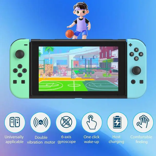 Alt view image 4 of 6 - WERLEO Wireless RGB Gaming Controller for Nintendo Switch/Led/Lite - L/R Switch Controller with Dual Vibration/Wake-up/Motion Control/RGB light