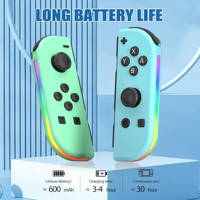 Alt view image 5 of 6 - WERLEO Wireless RGB Gaming Controller for Nintendo Switch/Led/Lite - L/R Switch Controller with Dual Vibration/Wake-up/Motion Control/RGB light