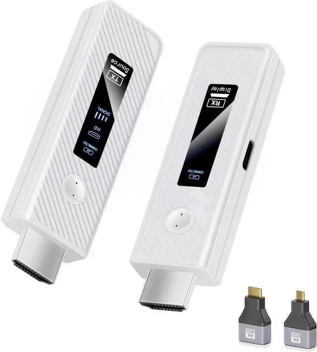 Main image of WERLEO Upgraded Wireless HDMI Transmitter and Receiver 165FT/50M, Wireless HDMI Extender kit for 4K@30Hz Input, 1080P@60Hz Output, 5.8G+2.4G high-Speed Transmission Support laptops, PC, Camera White