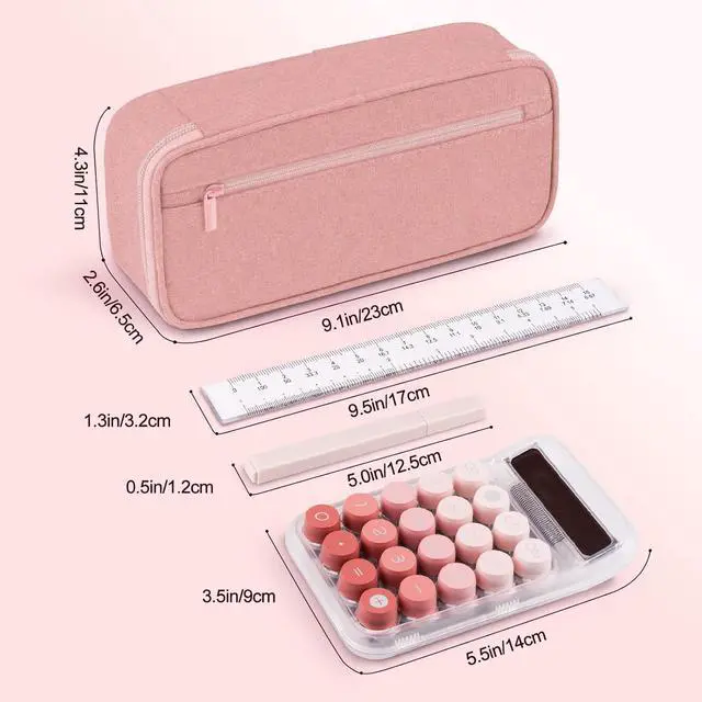 Alt view image 5 of 7 - WERLEO Large Pencil Case, Big Storage Organizer for Stationery, Back - to - School Essential, Teacher Must - have, Big Pencil Pouch Bag, Marker Case School Supplies for College & High School Pink