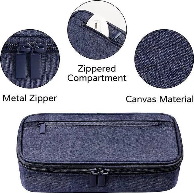 Alt view image 3 of 7 - WERLEO Large Pencil Case, Big Storage Organizer for Stationery, Back - to - School Essential, Teacher Must - have, Big Pencil Pouch Bag, Marker Case School Supplies for College & High School Blue