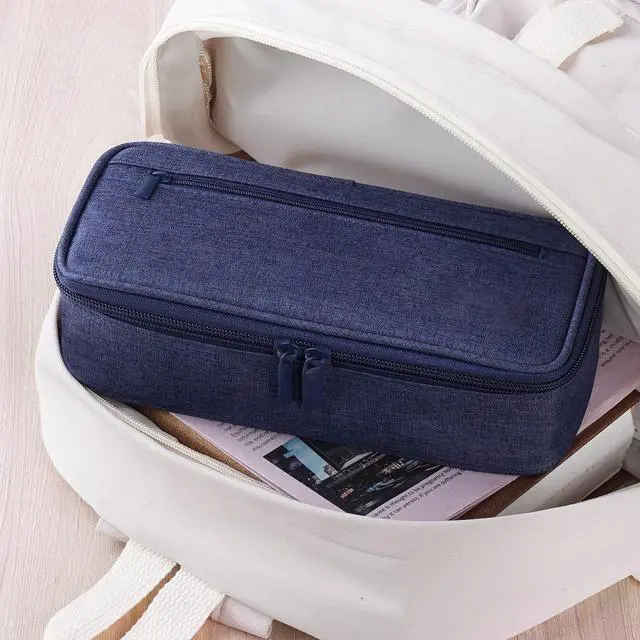 Alt view image 7 of 7 - WERLEO Large Pencil Case, Big Storage Organizer for Stationery, Back - to - School Essential, Teacher Must - have, Big Pencil Pouch Bag, Marker Case School Supplies for College & High School Blue