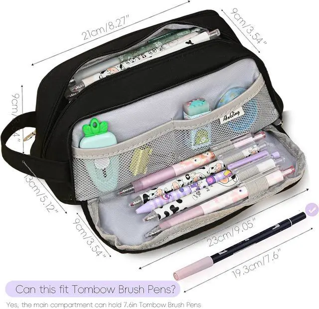 Alt view image 2 of 7 - WERLEO Large Pencil Pouch Pen Case Pencils Box Holder Bag for Boys Teen Girls Office Writing Stationery Back to School Supplies Bags Big Capacity Pens Organizer for Adults and Students