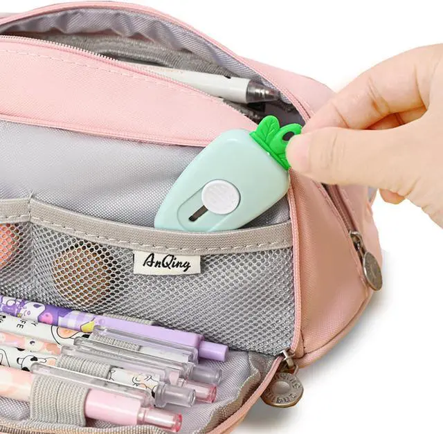 Alt view image 2 of 7 - WERLEO Large Pencil Pouch Pen Case Pencils Box Holder Bag for Boys Teen Girls Office Writing Stationery Back to School Supplies Bags Big Capacity Pens Organizer for Adults and Students Pink