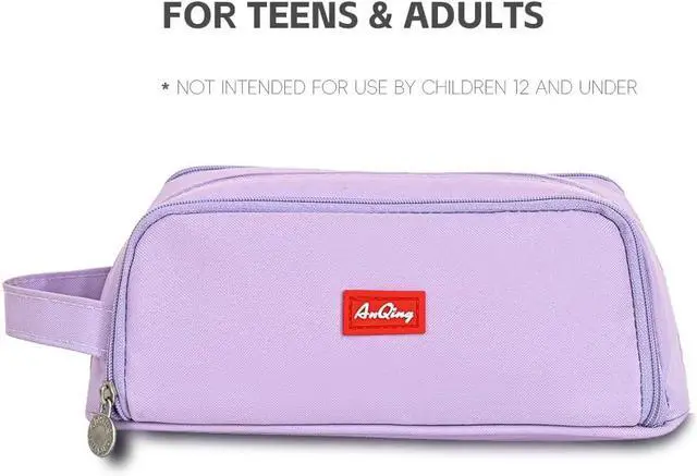 Alt view image 5 of 7 - WERLEO Large Pencil Pouch Pen Case Pencils Box Holder Bag for Boys Teen Girls Office Writing Stationery Back to School Supplies Bags Big Capacity Pens Organizer for Adults and Students Purple