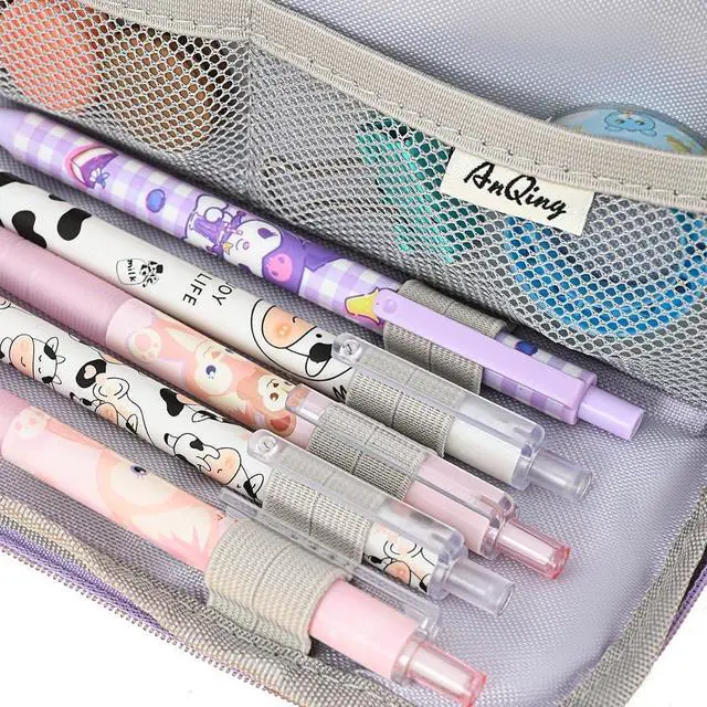 Alt view image 2 of 7 - WERLEO Large Pencil Pouch Pen Case Pencils Box Holder Bag for Boys Teen Girls Office Writing Stationery Back to School Supplies Bags Big Capacity Pens Organizer for Adults and Students Purple