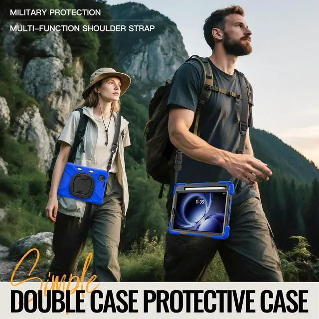 Alt view image 5 of 7 - WERLEO Case for Xiaomi Redmi K Pad 8.8 Inch 2025 Shockproof Cover with 360 Rotating Stand Hand Strap Shoulder Strap Pencil Holder Blue