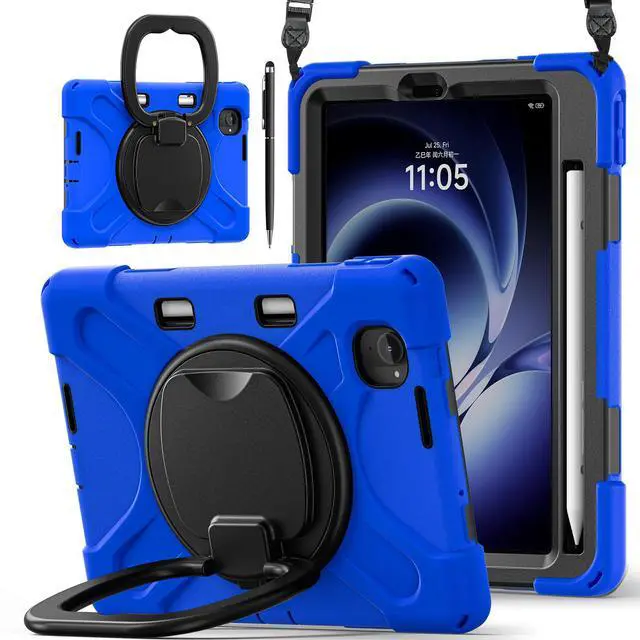 Main image of WERLEO Case for Xiaomi Redmi K Pad 8.8 Inch 2025 Shockproof Cover with 360 Rotating Stand Hand Strap Shoulder Strap Pencil Holder Blue