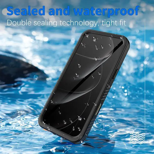 Alt view image 2 of 7 - WERLEO For iPhone 17 Pro Max Case Waterproof, Compatible with MagSafe Built-in Screen & Camera Protector Camera Control Button IP68 Underwater Full Body Military Dropproof Shockproof Phone Cover