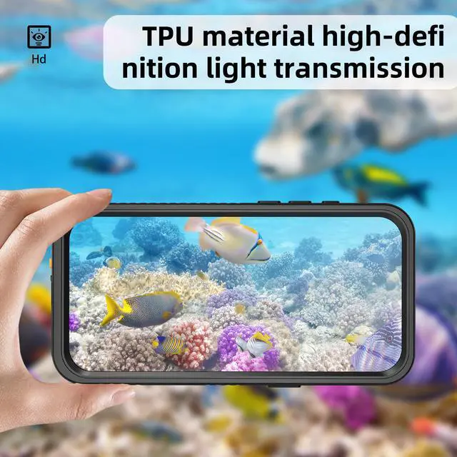 Alt view image 6 of 7 - WERLEO For iPhone 17 Air Case Waterproof, Compatible with MagSafe Built-in Screen & Camera Protector Camera Control Button IP68 Underwater Full Body Military Dropproof Shockproof Phone Cover