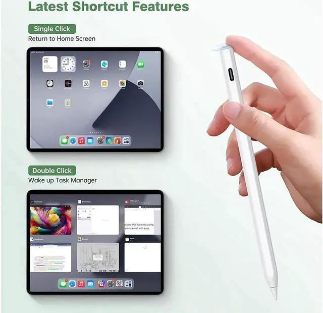 Alt view image 3 of 6 - WERLEO Stylus Pen For iPad Pencil 2nd Generation with Magnetic Wireless Charging - Stylus Pen for Apple Pencil for iPad Pro 13/11/12.9 iPad Air 11/iPad 6/7/8/9/10th iPad Air 3/4/5 iPad Mini 5/6th