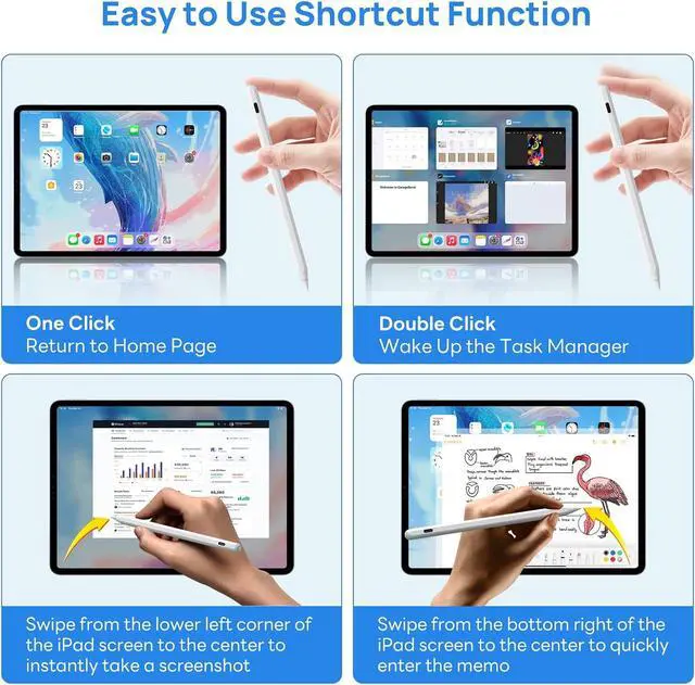 Alt view image 3 of 5 - WERLEO Stylus Pen for iPad with Wireless Charging - Zspeed iPad Pencil Almost as Apple Pencil 2nd Generation Compatible with iPad Air 5/4, iPad Mini 6, iPad Pro 13"/11" 3/2/1, iPad Pro 12.9" 6/5/4/3