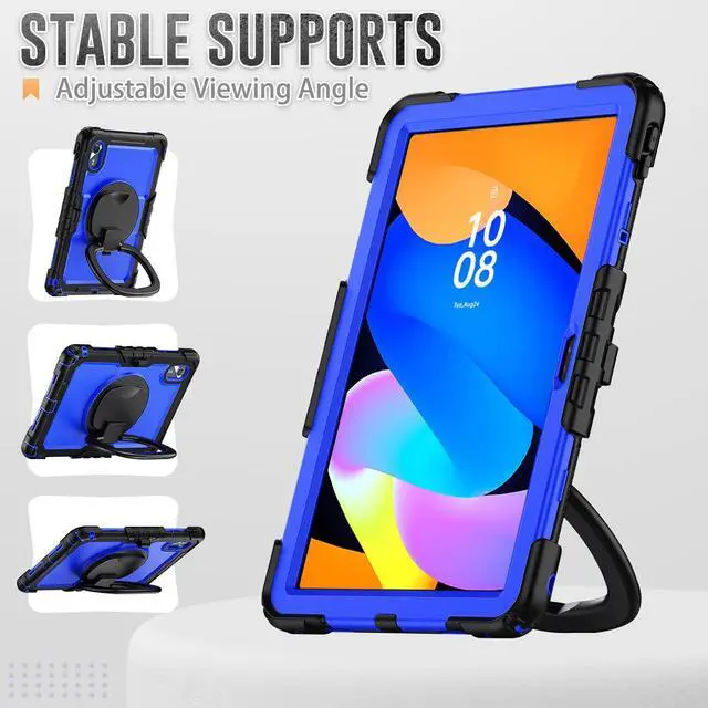 Alt view image 4 of 7 - WERLEO Case for Lenovo Idea Tab 11 inch 2025/Tab K11 Gen 2 11"/Lenovo Tab M11/ K11 LTE 11'' 2024 Shockproof Cover with Screen Protector/Pen Holder/Rotating Hand Strap/Stand Blue