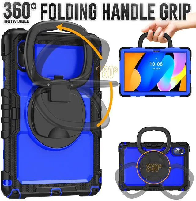 Alt view image 2 of 7 - WERLEO Case for Lenovo Idea Tab 11 inch 2025/Tab K11 Gen 2 11"/Lenovo Tab M11/ K11 LTE 11'' 2024 Shockproof Cover with Screen Protector/Pen Holder/Rotating Hand Strap/Stand Blue