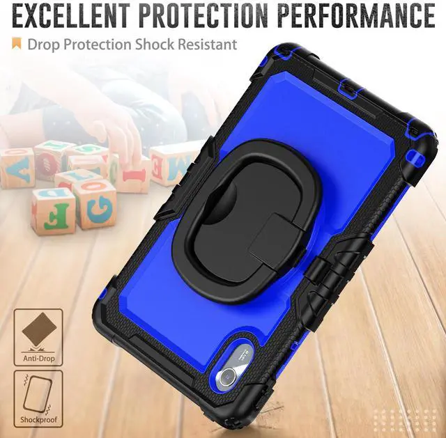 Alt view image 3 of 7 - WERLEO Case for Lenovo Idea Tab 11 inch 2025/Tab K11 Gen 2 11"/Lenovo Tab M11/ K11 LTE 11'' 2024 Shockproof Cover with Screen Protector/Pen Holder/Rotating Hand Strap/Stand Blue