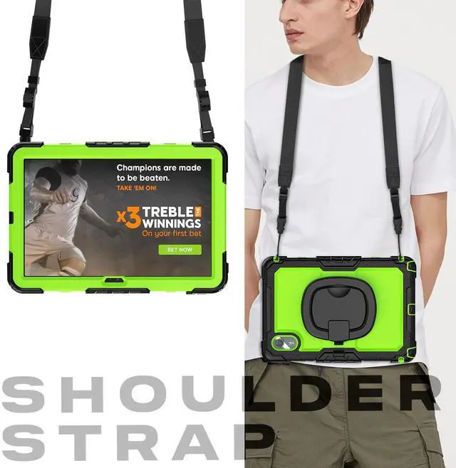Alt view image 7 of 7 - WERLEO Case for Lenovo Idea Tab 11 inch 2025/Tab K11 Gen 2 11"/Lenovo Tab M11/ K11 LTE 11'' 2024 Shockproof Cover with Screen Protector/Pen Holder/Rotating Hand Strap/Stand Green