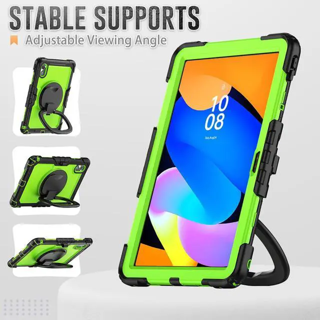 Alt view image 4 of 7 - WERLEO Case for Lenovo Idea Tab 11 inch 2025/Tab K11 Gen 2 11"/Lenovo Tab M11/ K11 LTE 11'' 2024 Shockproof Cover with Screen Protector/Pen Holder/Rotating Hand Strap/Stand Green