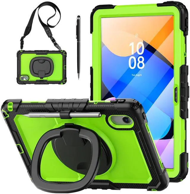 Main image of WERLEO Case for Lenovo Idea Tab 11 inch 2025/Tab K11 Gen 2 11"/Lenovo Tab M11/ K11 LTE 11'' 2024 Shockproof Cover with Screen Protector/Pen Holder/Rotating Hand Strap/Stand Green