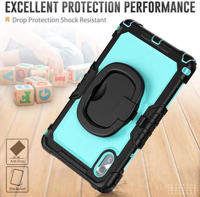 Alt view image 3 of 7 - WERLEO Case for Lenovo Idea Tab 11 inch 2025/Tab K11 Gen 2 11"/Lenovo Tab M11/ K11 LTE 11'' 2024 Shockproof Cover with Screen Protector/Pen Holder/Rotating Hand Strap/Stand Light Blue