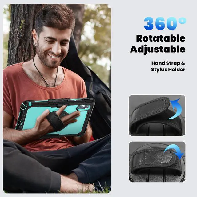 Alt view image 5 of 7 - WERLEO Case for Lenovo Idea Tab 11 inch 2025/Tab K11 Gen 2 11" 2025/Lenovo Tab M11/ K11 LTE 11'' 2024 Shockproof Cover with Screen Protector/Pencil Holder/Rotating Hand Strap/Stand/Stylus Pen