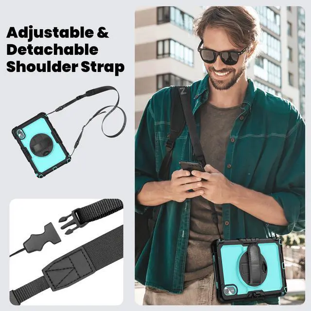 Alt view image 6 of 7 - WERLEO Case for Lenovo Idea Tab 11 inch 2025/Tab K11 Gen 2 11" 2025/Lenovo Tab M11/ K11 LTE 11'' 2024 Shockproof Cover with Screen Protector/Pencil Holder/Rotating Hand Strap/Stand/Stylus Pen