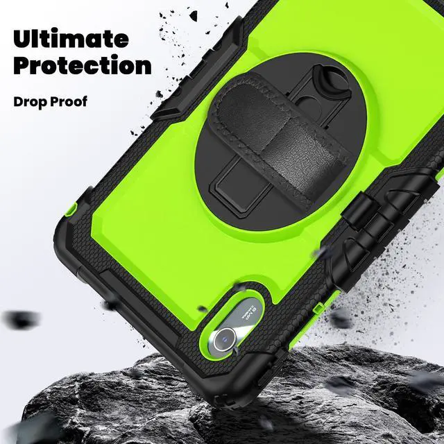 Alt view image 2 of 7 - WERLEO Case for Lenovo Idea Tab 11 inch 2025/Tab K11 Gen 2 11" 2025/Lenovo Tab M11/ K11 LTE 11'' 2024 Shockproof Cover with Screen Protector/Pencil Holder/Rotating Hand Strap/Stand/Stylus Pen Green