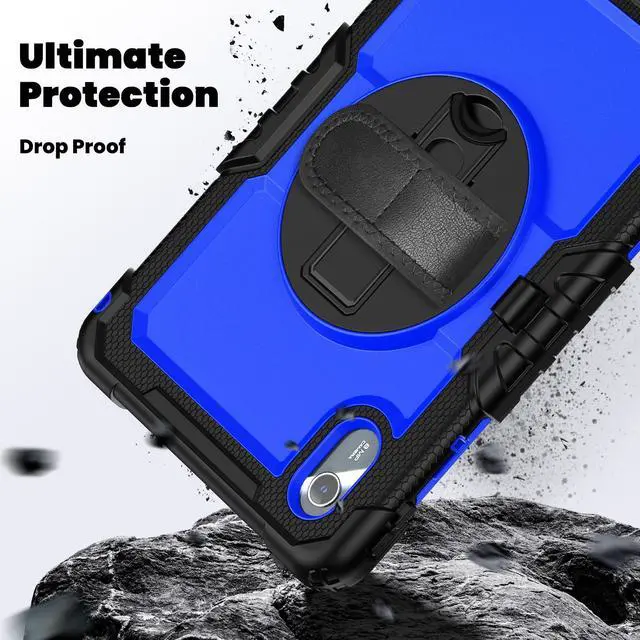 Alt view image 2 of 7 - WERLEO Case for Lenovo Idea Tab 11 inch 2025/Tab K11 Gen 2 11" 2025/Lenovo Tab M11/ K11 LTE 11'' 2024 Shockproof Cover with Screen Protector/Pencil Holder/Rotating Hand Strap/Stand/Stylus Pen Blue