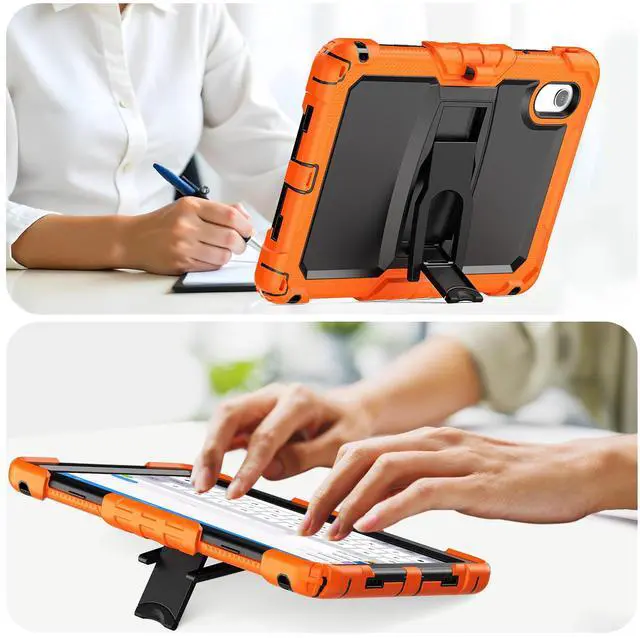 Alt view image 3 of 7 - WERLEO Case for Lenovo Idea Tab 11 inch 2025/Tab K11 Gen 2 11" 2025/Lenovo Tab M11/ K11 LTE 11'' 2024 Shockproof Cover with Pencil Holder/Shoulder Strap/Stand Orange
