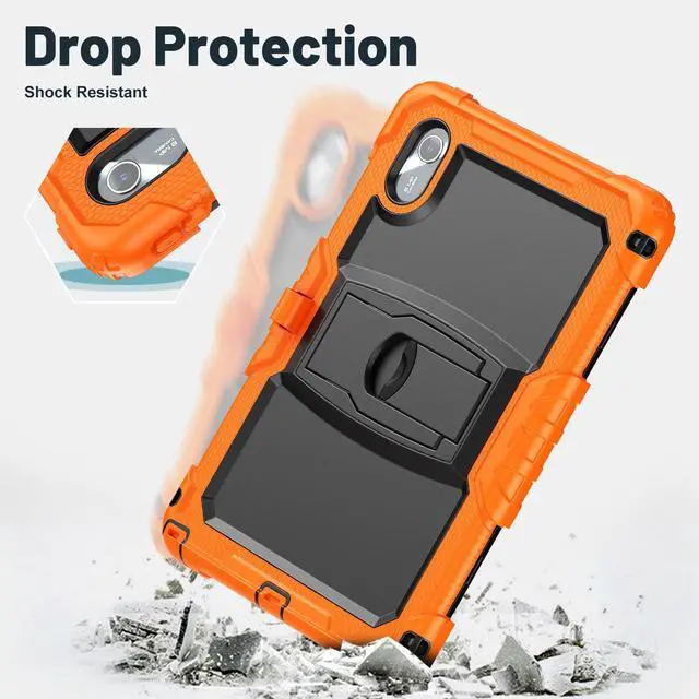 Alt view image 2 of 7 - WERLEO Case for Lenovo Idea Tab 11 inch 2025/Tab K11 Gen 2 11" 2025/Lenovo Tab M11/ K11 LTE 11'' 2024 Shockproof Cover with Pencil Holder/Shoulder Strap/Stand Orange