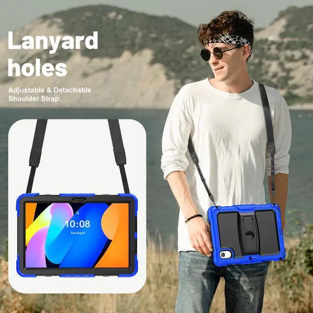 Alt view image 5 of 7 - WERLEO Case for Lenovo Idea Tab 11 inch 2025/Tab K11 Gen 2 11" 2025/Lenovo Tab M11/ K11 LTE 11'' 2024 Shockproof Cover with Pencil Holder/Shoulder Strap/Stand Blue