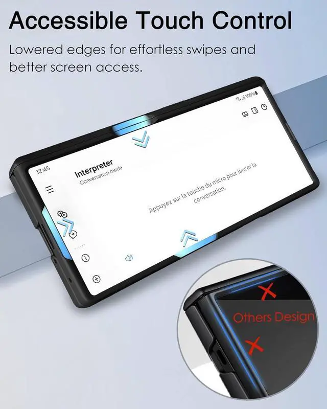 Alt view image 4 of 7 - WERLEO for Samsung Galaxy Z Fold 7 Case with Hinge Protection, [Built-in Screen Protector] [Adjustable Kickstand] Shockproof Slim Fit All-inclusive Protective Phone Cover for Galaxy Z Fold 7 2025