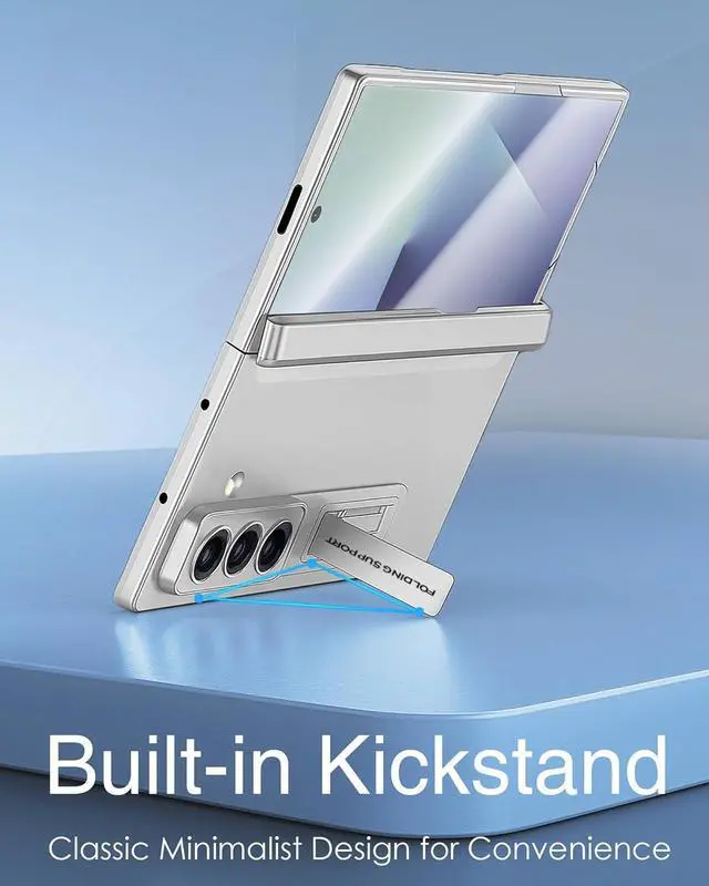 Alt view image 4 of 7 - WERLEO for Samsung Galaxy Z Fold 7 Case with Hinge Protection, [Built-in Screen Protector] [Adjustable Kickstand] Shockproof Slim Fit All-inclusive Protective Phone Cover for Galaxy Z Fold 7 2025