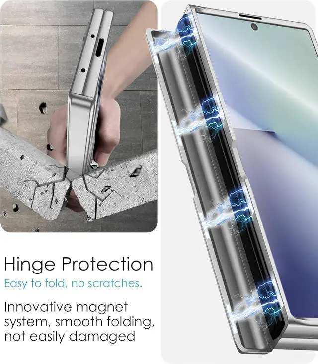 Alt view image 5 of 7 - WERLEO for Samsung Galaxy Z Fold 7 Case with Hinge Protection, [Built-in Screen Protector] [Adjustable Kickstand] Shockproof Slim Fit All-inclusive Protective Phone Cover for Galaxy Z Fold 7 2025