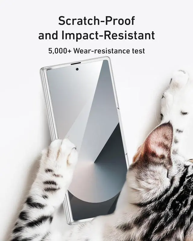 Alt view image 5 of 7 - WERLEO Case for Samsung Galaxy Z Fold 7 with Privacy Screen Protector, [Anti Spy] Built-in Adjustable Kickstand & Magnetic Hinge Protection Full-Body Protective Case for Galaxy Z Fold 7 5G Silver