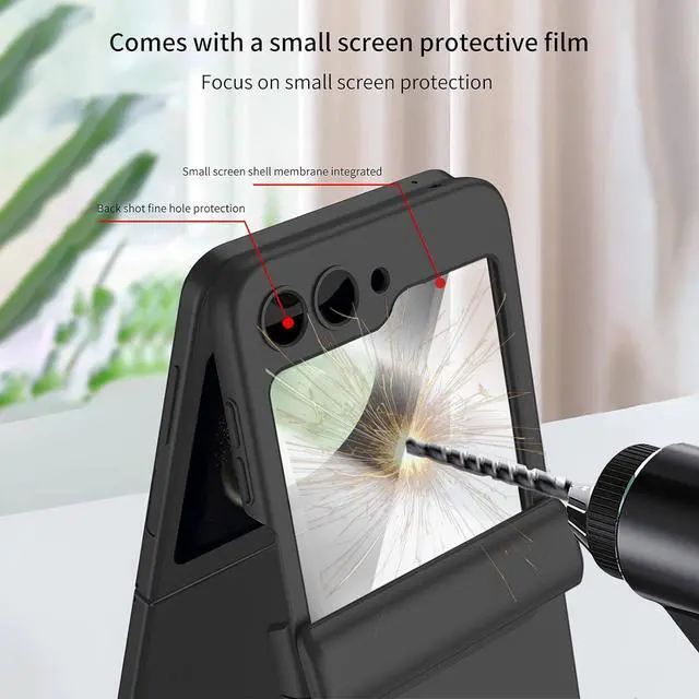 Alt view image 5 of 7 - WERLEO Case for Samsung Galaxy Z Flip 5 Case, Hinge Protection, Built-in Screen Protector, Wireless Charging, Shockproof, Anti Scratch Slim Phone Protective Cover for Galaxy Z Flip 5, 2023