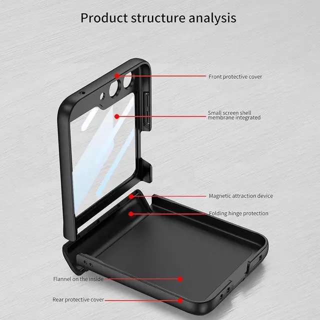 Alt view image 7 of 7 - WERLEO Case for Samsung Galaxy Z Flip 5 Case, Hinge Protection, Built-in Screen Protector, Wireless Charging, Shockproof, Anti Scratch Slim Phone Protective Cover for Galaxy Z Flip 5, 2023 Dark Green