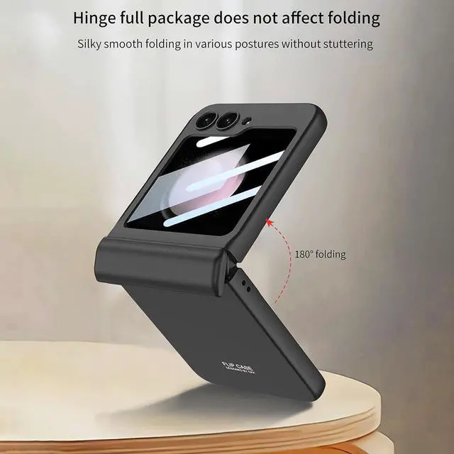 Alt view image 6 of 7 - WERLEO Case for Samsung Galaxy Z Flip 5 Case, Hinge Protection, Built-in Screen Protector, Wireless Charging, Shockproof, Anti Scratch Slim Phone Protective Cover for Galaxy Z Flip 5, 2023 Dark Green