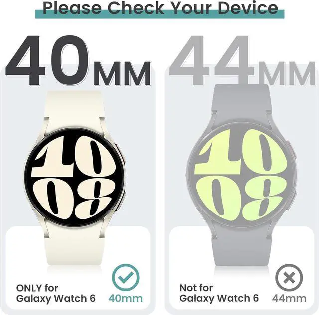 Alt view image 2 of 7 - WERLEO [5+5Pack for Samsung Galaxy Watch 6 Screen Protector Case 40mm Accessories, Hard PC Bumper/HD Anti-Fog Tempered Glass Protective Film, Face Cover Set, Galaxy Watch 6 Case for Women Men
