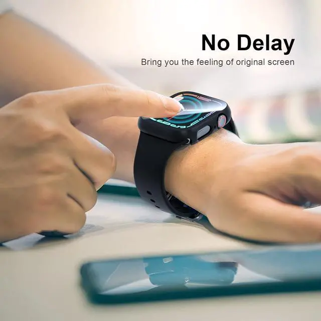 Alt view image 6 of 6 - WERLEO 6 Pack Case with Tempered Glass Screen Protector for Apple Watch Series 3 Series 2 Series 1 38mm, Ultra-Thin Scratch Resistant Full Protective Hard PC Bumper Cover for iWatch 38mm Accessories