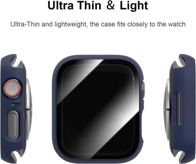 Alt view image 5 of 6 - WERLEO 6 Pack Case with Tempered Glass Screen Protector for Apple Watch Series 3 Series 2 Series 1 42mm, Ultra-Thin Scratch Resistant Full Protective Hard PC Bumper Cover for iWatch 42mm Accessories