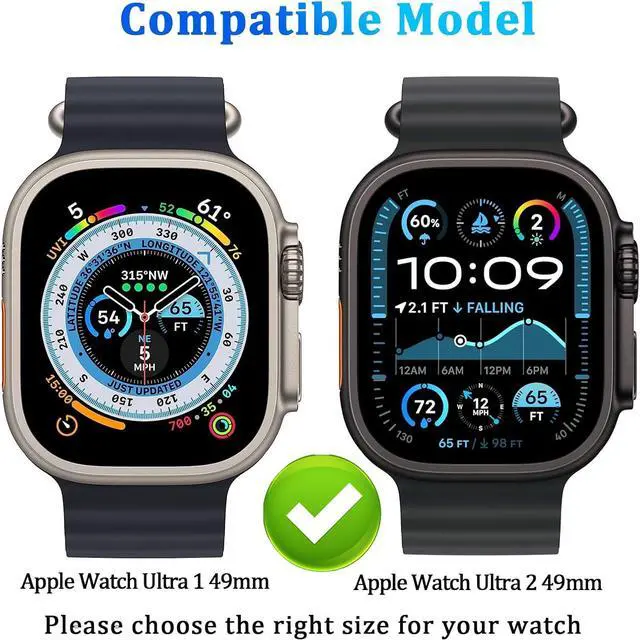 Alt view image 2 of 7 - WERLEO [6 Pack] Case for Apple Watch Ultra 2/Ultra 49mm Screen Protector, Ultra-Thin Tempered Glass, Full Coverage Scratch-Resistant Hard PC Protective Cover for iWatch 49mm