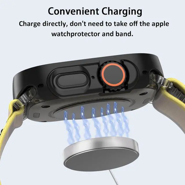 Alt view image 4 of 7 - WERLEO [6 Pack] Case for Apple Watch Ultra 2/Ultra 49mm Screen Protector, Ultra-Thin Tempered Glass, Full Coverage Scratch-Resistant Hard PC Protective Cover for iWatch 49mm