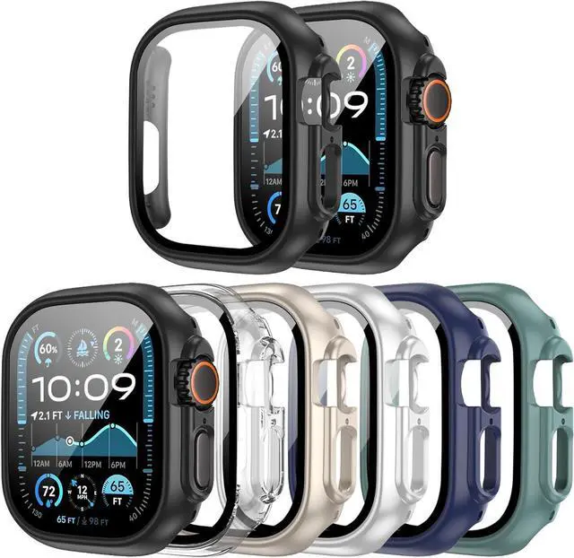 Main image of WERLEO Case for Apple Watch Ultra 2 (2025) / Ultra Screen Protector With Tempered Glass Protective Film Hard PC Bumper Cover for iWatch 49mm